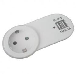 Total Green adaptor incarcare 2 porturi usb 1000ma alb (EL0028787)
