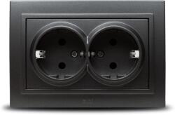 Elbi Priza dubla Schuko 16A fume Zena (EL0012022)