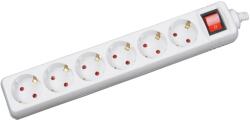 Inlet Prelungitor 1 5m 6 prize cu intrerupator alb (EL0074691)
