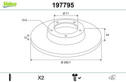 VALEO Disc frana VALEO 197795 (197795)