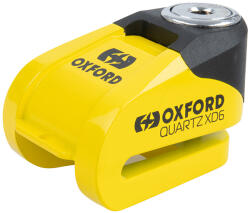Oxford Antifurt moto/blocator disc Oxford Quartz XD6, galben/negru (LK207)
