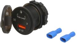 4Ride Adaptor bricheta DC 5V/3.6A (priza suplimentara de tip C, motocicleta) (ERCL-MUS012)