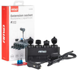 AMiO Splitter priză brichetă PD30W QC3.0 12/24V max 216W (AX_04175)