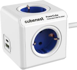 CubeNest PowerCube Extended USB A+C PD 20 W 1, 5 m albastru (3515)