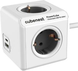 CubeNest PowerCube Extended USB A+C PD 20 W 1, 5 m gri (3517)