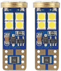AMiO Set 2 becuri auto T10 Canbus 12SMD 2835 T10e (W5W) Alb 12V/24V (AX_01636)