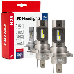 AMiO Set becuri LED seria H25 CANBUS H4 H19 12V 36W AMIO-04711 (AX_04711)