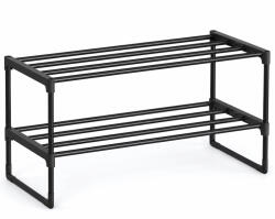 SONGMICS Raft pentru pantofi Songmics cu 2 niveluri, stivuibil, 6-9 perechi, negru (EZ-LSA202BH02) Pantofar