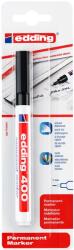 Edding Marker permanent Edding 400, varf rotund 1 mm, negru, blister (ED40001B)