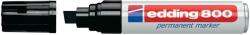 edding Marker permanent Edding 800, corp aluminiu, varf retezat, 4-12 mm, negru (ED8001) - forit