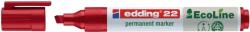 edding Marker permanent Edding 22 Ecoline, corp plastic, varf tesit 1-5 mm, rosu (ED000312) - forit