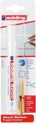edding Marker Edding 8200, pentru rosturi, varf rotund 2-4 mm, alb, blister (ED820049)