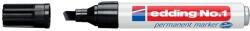 edding Marker permanent Edding No. 1, corp aluminiu, varf retezat, 1-5 mm, negru (ED11)