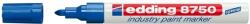 edding Marker permanent Edding 8750, cu vopsea, corp aluminiu, varf rotund, 2-4 mm, albastru (ED87503) - forit