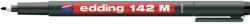 edding Marker permanent Edding OHP, 142M, corp plastic, varf rotund, 1 mm, negru (ED1421) - forit