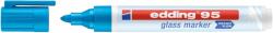 edding Marker Edding 95, suprafata sticla, varf rotund 1.5-3mm, albastru (ED495010)