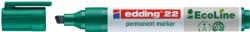 edding Marker permanent Edding 22 Ecoline, corp plastic, varf tesit 1-5 mm, verde (ED000314) - forit