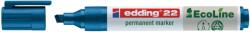 edding Marker permanent Edding 22 Ecoline, corp plastic, varf tesit 1-5 mm, albastru (ED000311) - forit