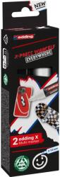 edding Set markere Edding 6900 X Multi, 2 bucati, vopsea acrilica, varf tesit 2-10 mm, culori alb si negru (ED690002) - forit
