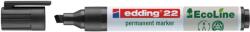 edding Marker Edding 22 Ecoline, permanent, corp plastic, varf tesit, 1-5 mm, negru (ED000313)