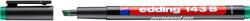 edding Marker permanent edding 143 B, corp din plastic, varf tesit, 1-3 mm, verde (ED1434)