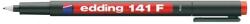 Edding Marker permanent Edding OHP 141F, corp plastic, varf rotund, 0.6 mm, rosu (ED1412)