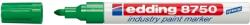 edding Marker permanent Edding 8750, cu vopsea, corp aluminiu, varf rotund, 2-4 mm, verde (ED87504) - forit