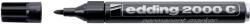 edding Marker permanent Edding 2000C, corp metalic, varf rotund, 1.5-3 mm, negru (ED20001) - forit
