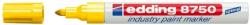 edding Marker permanent Edding 8750, cu vopsea, corp aluminiu, varf rotund, 2-4 mm, galben (ED87505) - forit