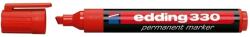 edding Marker permanent Edding 330, corp plastic, varf retezat, 1-5 mm, rosu (ED3302) - forit
