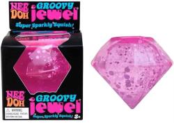  NeeDoh Groovy Jewel - Jucărie Squishy Antistres în Formă de Diamant cu Sclipici 3+ Ani (JPT)