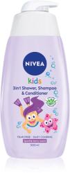Nivea Kids Sparkle Berry gel de duș și șampon delicat pentru copii 3 in 1 500 ml