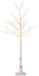 HomCom Copac Di Betulla Con 120 Lumini Led Înalt 150cm 3 Niveluri Luminosità Alb | Aosom Romania (830-629V92WT)