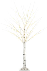 HomCom Pom de Crăciun cu Lumini LED și 12 Crengi pentru Interior și Exterior din PP și Metal, 22x22x150 cm, Alb | Aosom Romania (830-550V91WT)