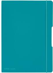 Herlitz MyBook Flex jegyzetfüzet, A4-es, 2x40 oldalas, rugalmas, vonalas és matematika, PP borító, türkiz (9478180)