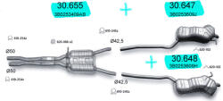 Edex Kipufogó szett- VW Passat 2.8i 30V 4motion (1996-2005) (SET-ED30665-30647-30648)
