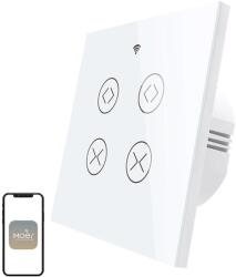 SMART Intelligens redőnykapcsoló kétcsatornás Wi-Fi RF433 WRS-EUC2-WH-MS (6974246473321)