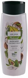 Aroma Natural Șampon pentru păr subțire și fragil, avocado și lapte de cocos, 400 ml