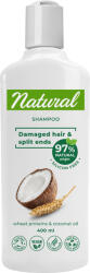AROMA Natural Șampon pentru păr deteriorat, grâu și lapte de cocos, 400 ml