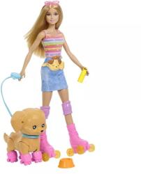 Mattel Barbie: Kutyasétáltó Görkoris Szett - Szőke baba (JMJ44) - jatekbolt