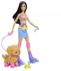 Mattel Barbie: Set de Plimbat Câinele pe Role - Păpușă Șatenă (JMJ45) Papusa Barbie