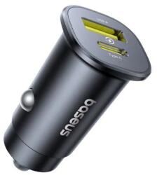 Baseus GoTrip Autós Töltő USB-C/USB-A 30W Kozmikus Fekete