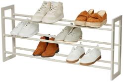 Love it Store it LOFT 3 szintes bővíthető cipőtartó állvány, fém és fa, 15 pár cipőhöz, szürke
