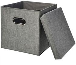 Amazon Basics Összecsukható Jutazsák Tároló Kocka, 2 db, Szürke