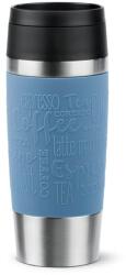 emsa Travel Mug Classic 360 ml Rozsdamentes Acél Termobögre, Aquakék, 4h Meleg és 8h Hideg, 100% Szivárgásmentes, Mosogatógépben Mosható, N2
