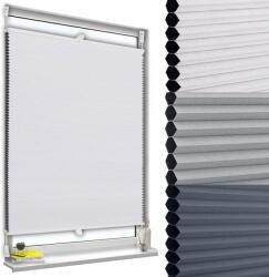 WOLTU Méhsejt Pliszé Roló Fúrás Nélkül, Sötétítő, Thermo, Dupla, Klemmfix, 80x120 cm, Fehér-Fehér, Nap-, Látás- és Hangvédelem Ablakra és Aj