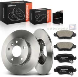 Frankberg 9193251 Féktárcsa és Fékbetét Készlet Hátsó 2x Tárcsa + 4x Betét Opel Astra G Zafira A Corsa C kompatibilis (9193251)