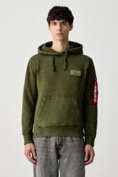 Alpha Industries kapucnis melegítőfelső férfi pamuttal Backprint Vintage - zöld M