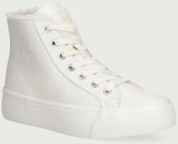 Calvin Klein VULC FLATF MID LACEUP LTH FUR női tornacipők - bézs Női 38