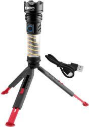 Neo Lanternă de camping cu 2 funcții, 470 lm, baterie de 1200 mAh, încărcător USB-C (99131)